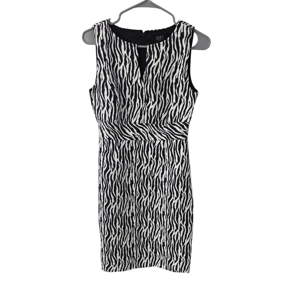 Alex Marie Zebra Print Sleeveless Mini Dress - 4P